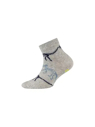 CAMANO | Chaussettes sneaker garçon, lot de 4, gris chiné | blau